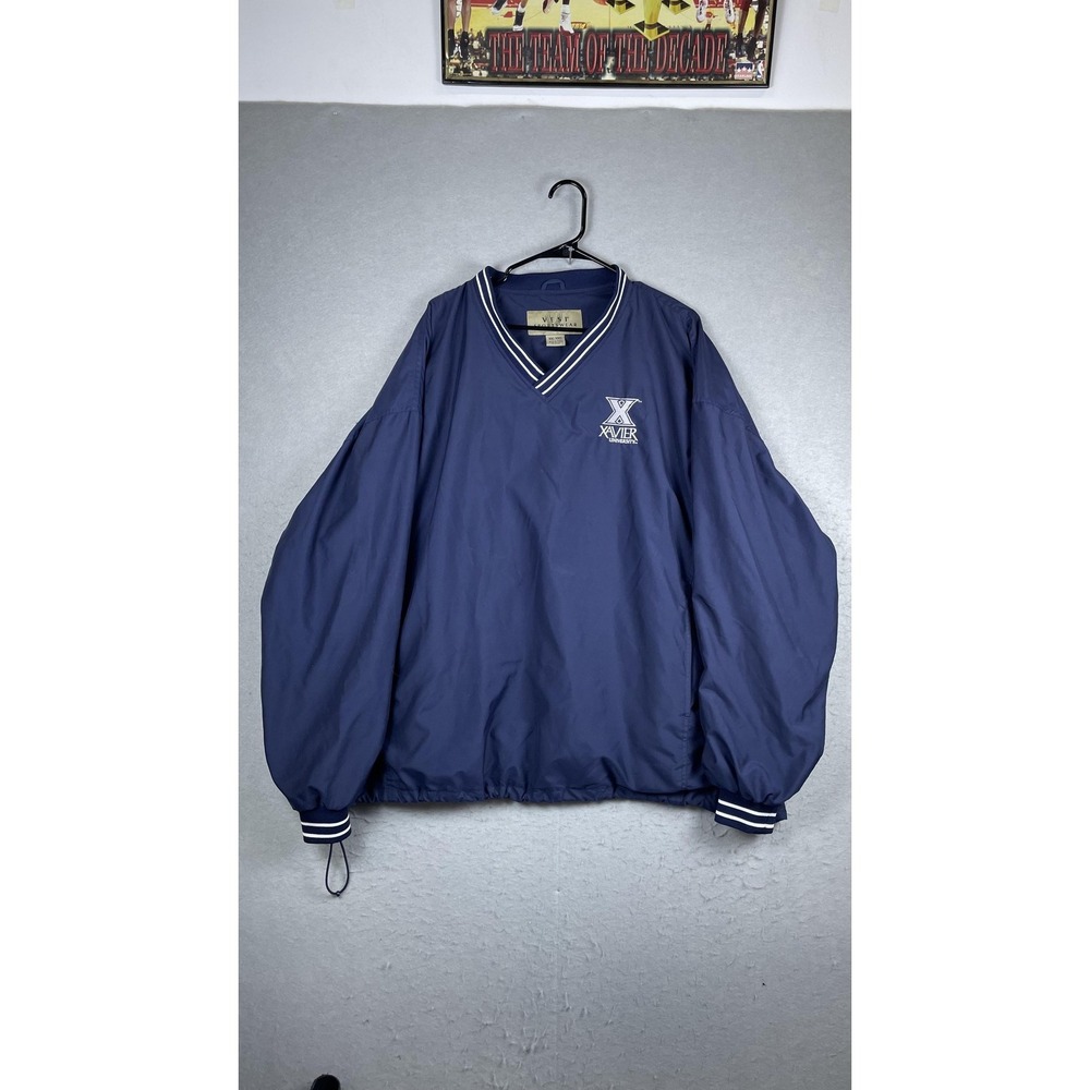 Xavier University Jacket Mens 2XL Blue NCAA Basketball VESI Sportswear Pullover